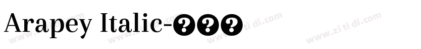 Arapey Italic字体转换